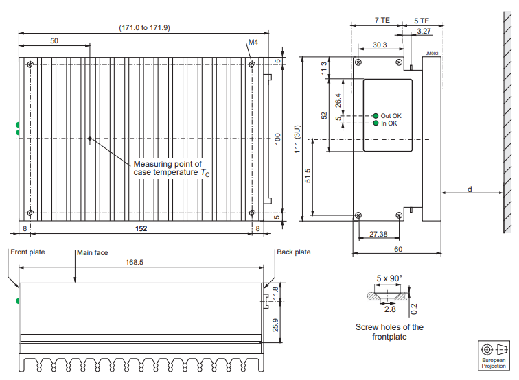 Mechanical Drawing - Bel Power Solutions LR Series AC-DC & DC-DC Converters Mechanical Drawing - Bel Power Solutions LR Series AC-DC & DC-DC Converters